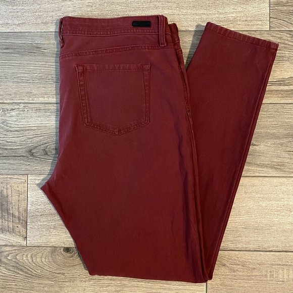 Kut From The Kloth 14 Women’s MIA Toothpick Skinny Jeans Size 14 Burgundy - Picture 2 of 8